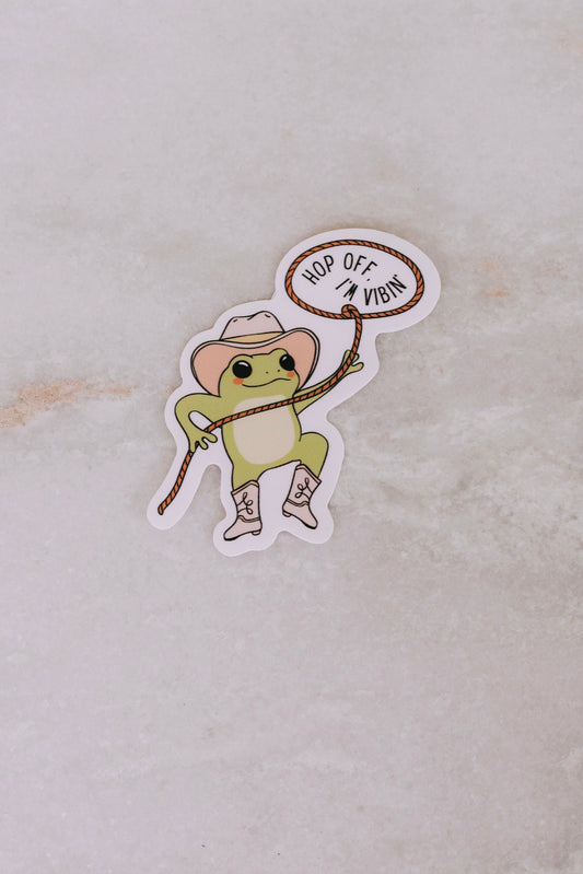 Hop Off, I'm Vibin' Sticker