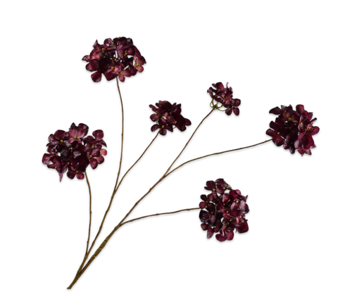 HYDRANGEA SPRAY BURGUNT RT 115CM