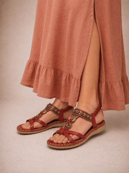 Ibizan-style sandals that combine comfort and elegance