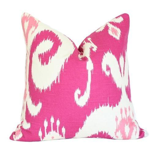 Ikat Magenta Custom Designer Pillow | Arianna Belle