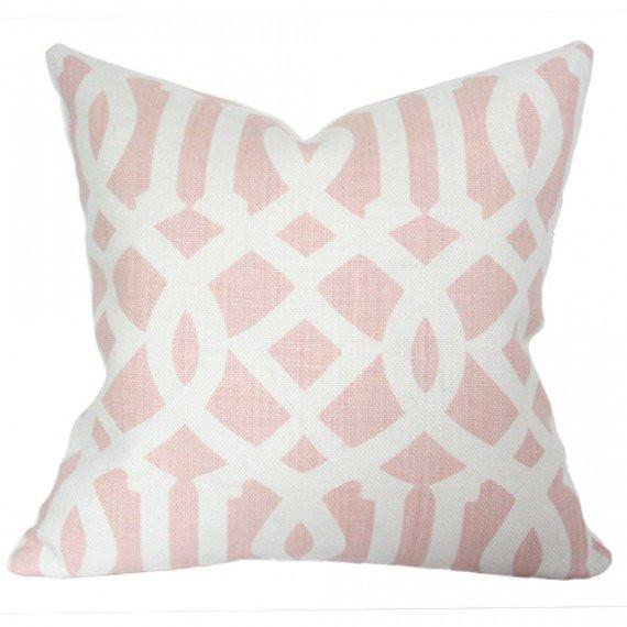Imperial Trellis Blush Custom Designer Pillow | Arianna Belle