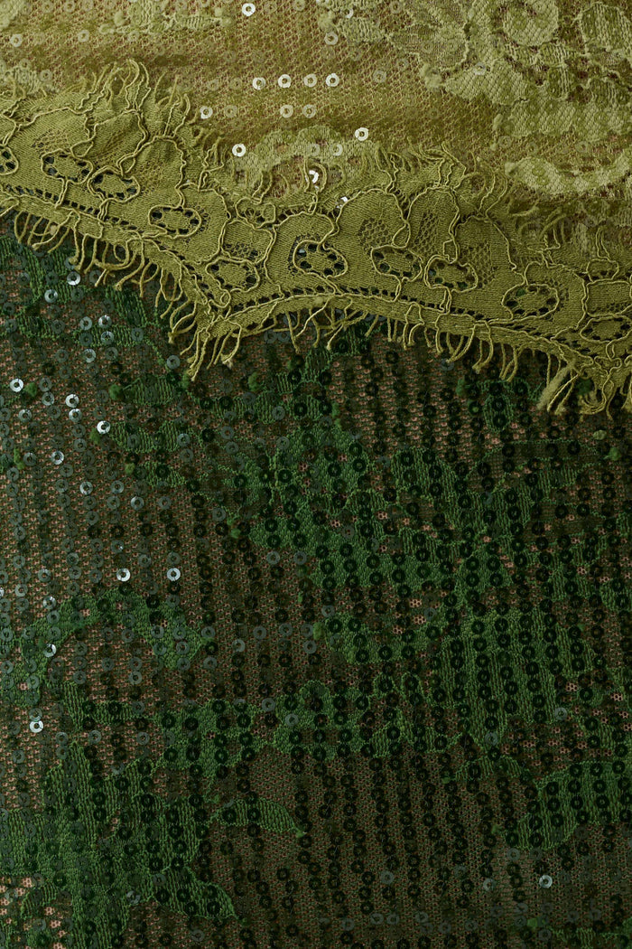 Jaimee Lace Midi Dress - Tonal Green