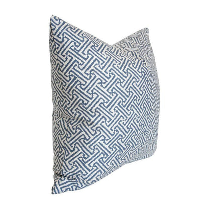 Java Java Navy Custom Designer Pillow side view | Arianna Belle