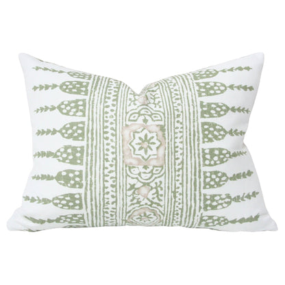 Javanese Stripe Green and Pale Pink (Last Chance)
