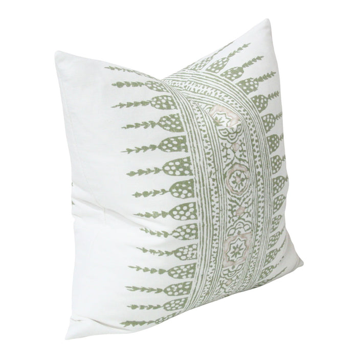Javanese Stripe Green and Pale Pink (Last Chance)