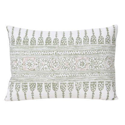Javanese Stripe Green and Pale Pink (Last Chance)