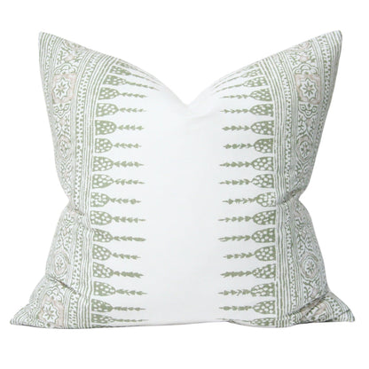 Javanese Stripe Green and Pale Pink (Last Chance)