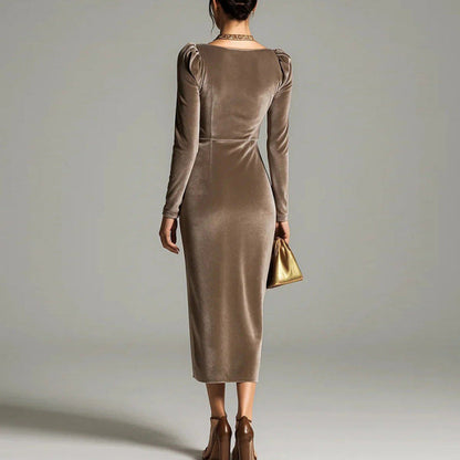 Julia™ | Pleated Velvet Dress