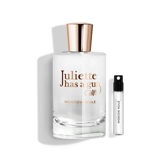 Full Size | 100ml, Juliette Has A Gun Moscow Mule Eau de Parfum 100 ml bottle with 7.5 ml travel spray
