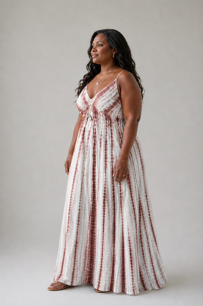 Karys | Soft Dyed Midi Dress with Casual Cut