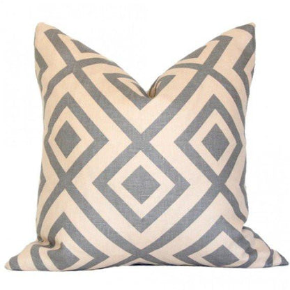 La Fiorentina Grey & Beige Custom Designer Pillow | Arianna Belle