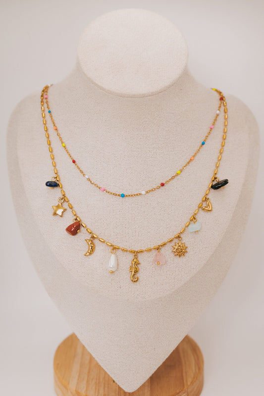 Oceanic Feeling Necklace - 18K Gold Plated
