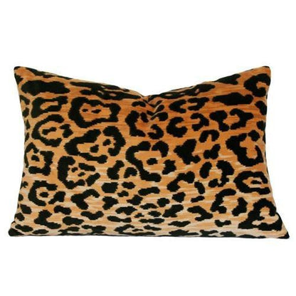 Leopard Velvet lumbar Custom Designer Pillow | Arianna Belle