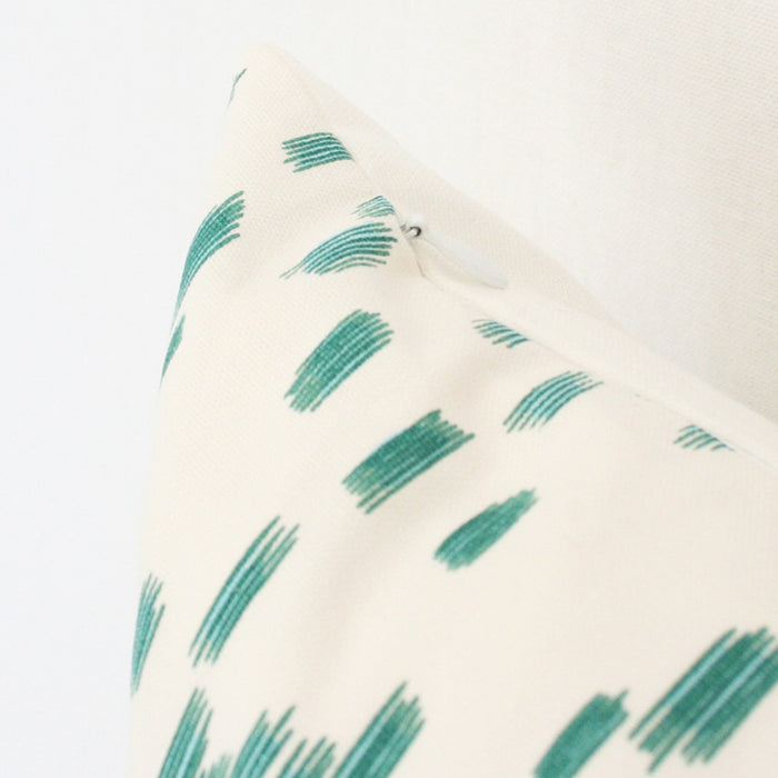 Les Touches Aqua Custom Designer Pillow detailed view | Arianna Belle
