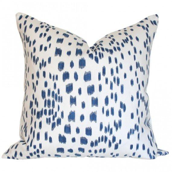Les Touches Blue Custom Designer Pillow | Arianna Belle