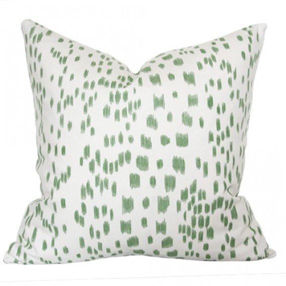 Les Touches Green Custom Designer Pillow | Arianna Belle