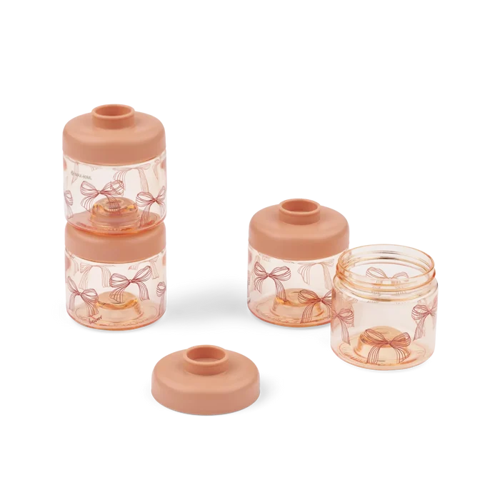 Liewood – Dominique Food Tritan Boxes 100ml 4-Pack – Bows / Pale Tuscany