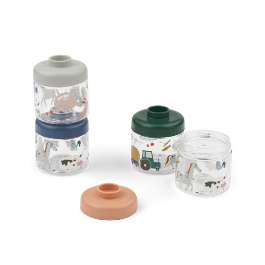 Liewood – Dominique Food Tritan Boxes 100ml 4-Pack – Farmlife / Sandy
