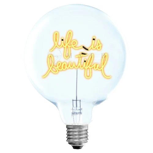 LIFE IS BEAUTIFUL AMBER BULB