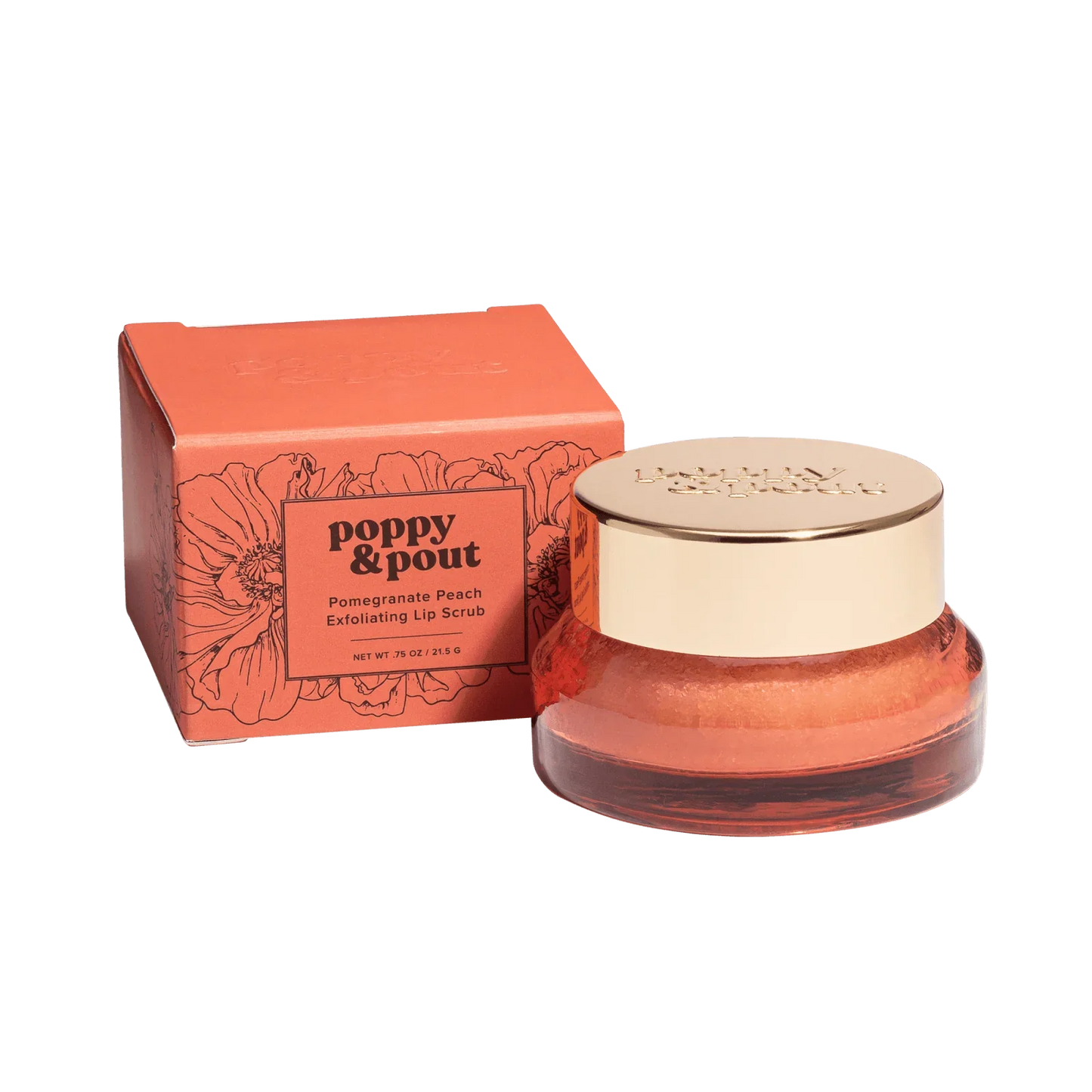POPPY & POUT - Lip Scrub - Pomegranate Peach