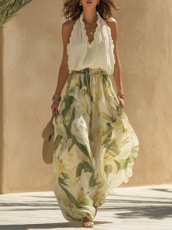 Mary | Elegant Lily Printed Fluid Set