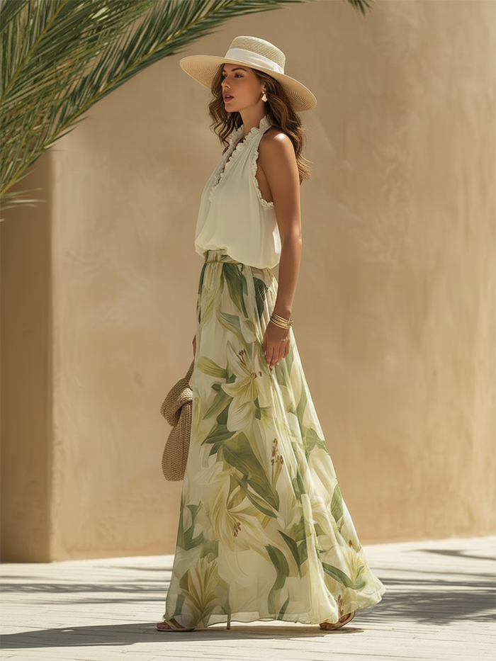 Mary | Elegant Lily Printed Fluid Set