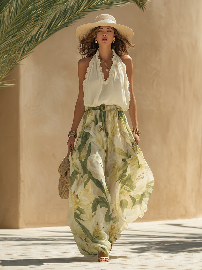 Mary | Elegant Lily Printed Fluid Set