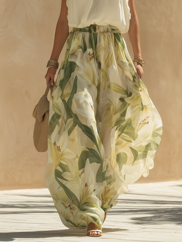 Mary | Elegant Lily Printed Fluid Set
