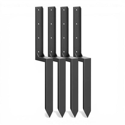 Metal Fence Post Support Brackets - Pack of 4