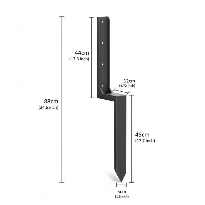 Metal Fence Post Support Brackets - Pack of 4