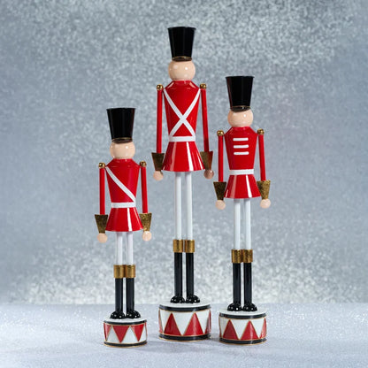 METAL FESTIVE DECORATIVE SOLDIER 17.75