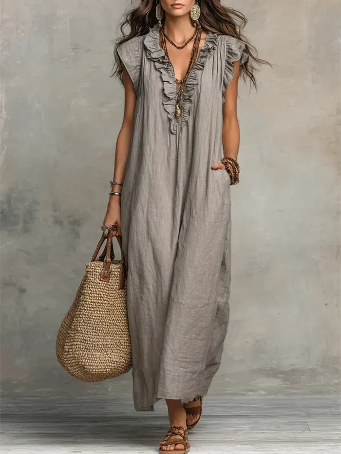 Mia | Long Fluid Bohemian Dress