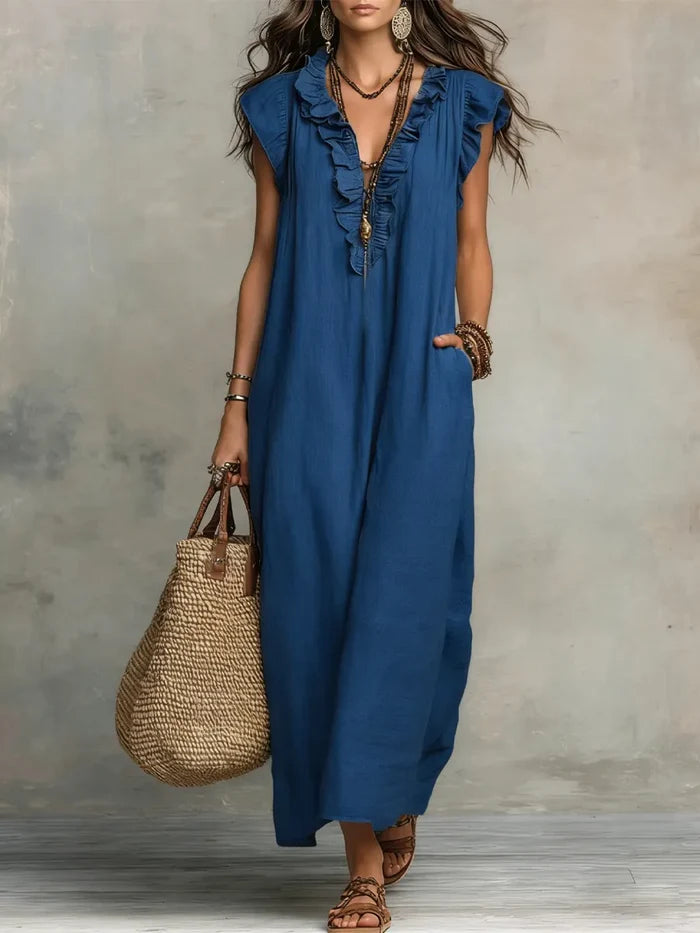 Mia | Long Fluid Bohemian Dress