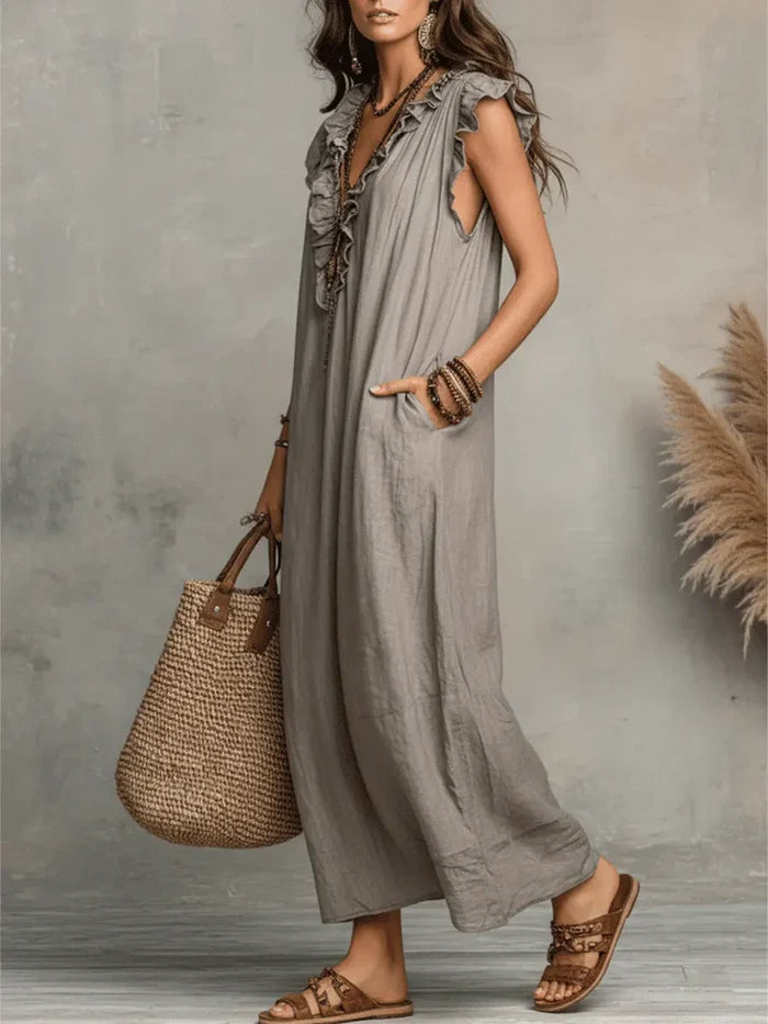 Mia | Long Fluid Bohemian Dress