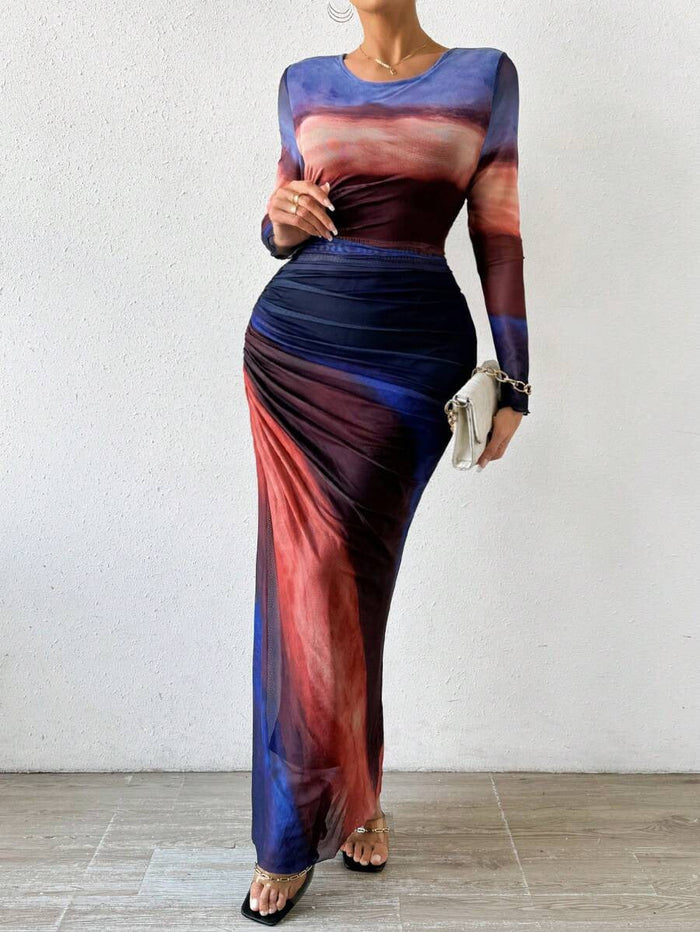 Mia™ | Printed Maxi Bodycon Dress