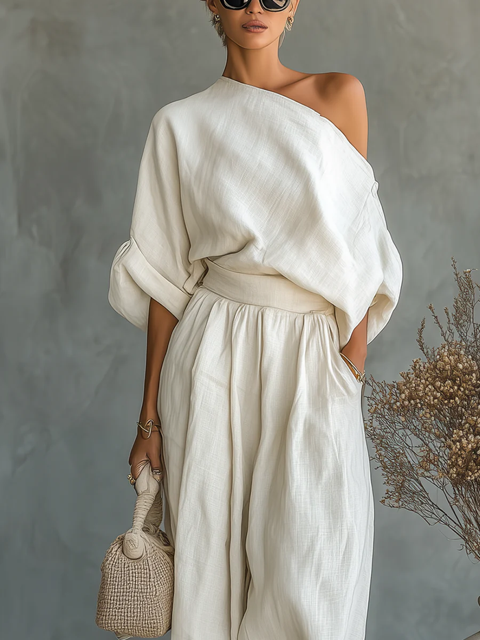 Mila™ | Stylish 2-Piece Off-Shoulder Set