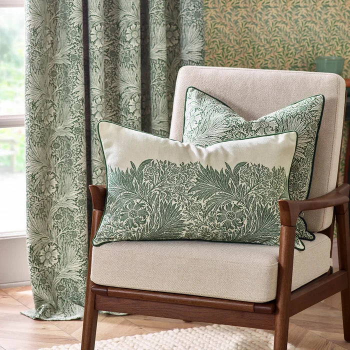 Morris & Co Marigold Embroidered Rectangular Cushion