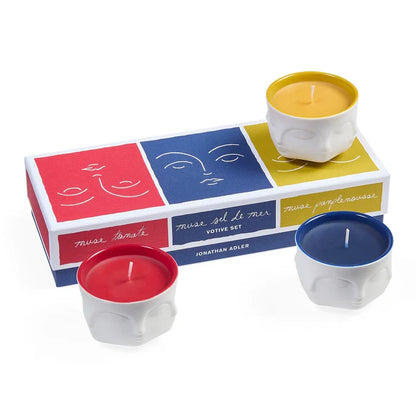 MUSE COULEUR VOTIVE CANDLE SET OF 3