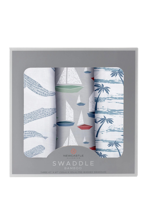 Ocean Tides Bamboo Swaddle 3 Pack