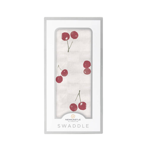 BABY - Sweetheart Cherry Bamboo Swaddle