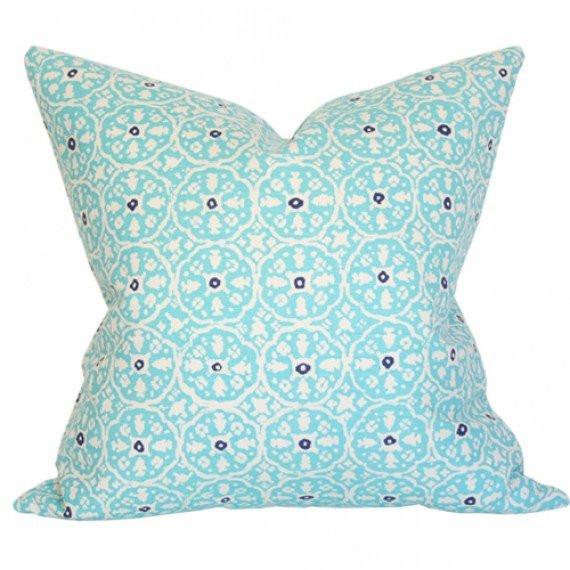 Nitik II Turquoise on Tint Custom Designer Pillow | Arianna Belle
