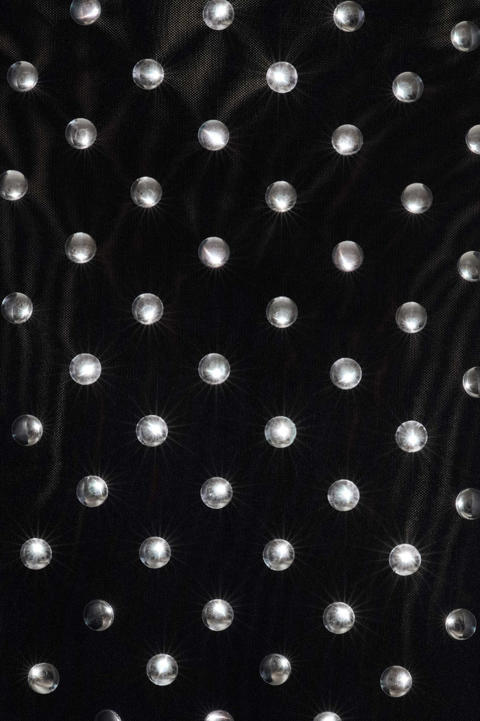 Olivia Stud Midi Skirt - Black