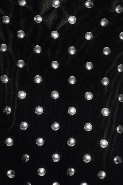 Olivia Stud Midi Skirt - Black