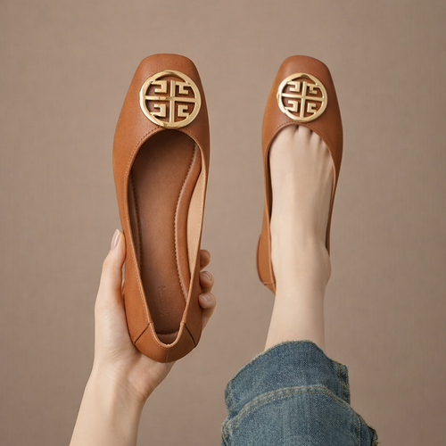 Orchard Leather Ballerinas
