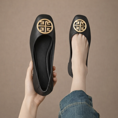 Orchard Leather Ballerinas