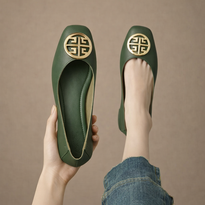 Orchard Leather Ballerinas