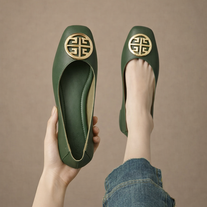 Orchard Leather Ballerinas