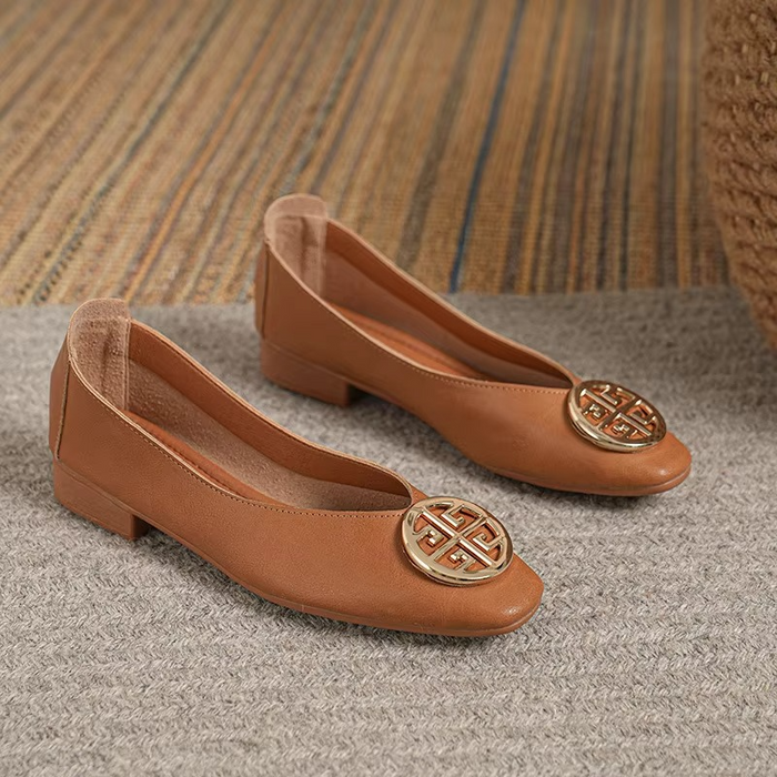 Orchard Leather Ballerinas