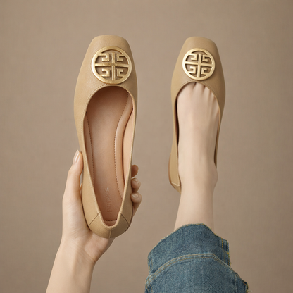 Orchard Leather Ballerinas