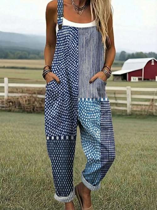 Paige | Blue Mono Patchwork